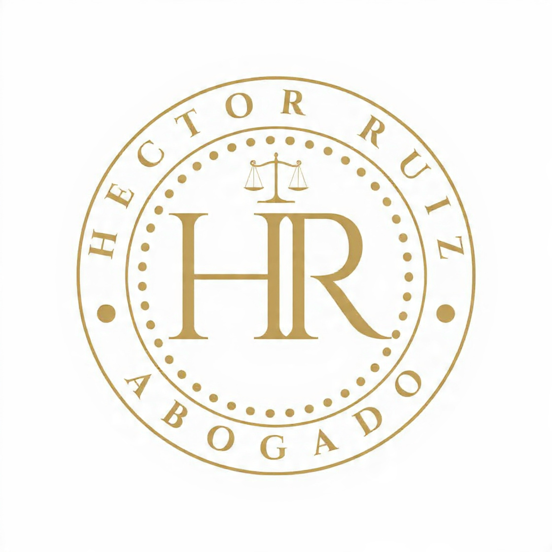 Logotipo circular de Hector Ruiz Abogado